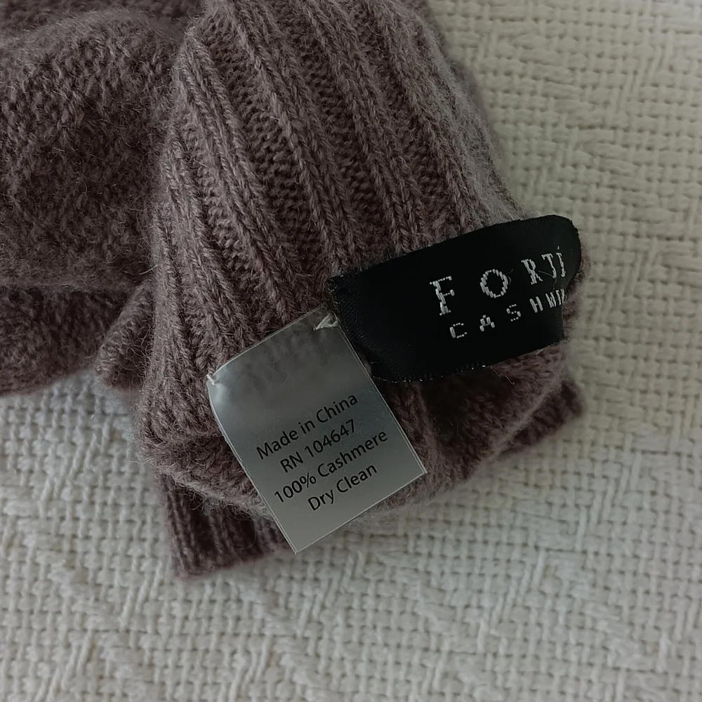 Forté Women's Cashmere Fingerless Gloves Sable OS
